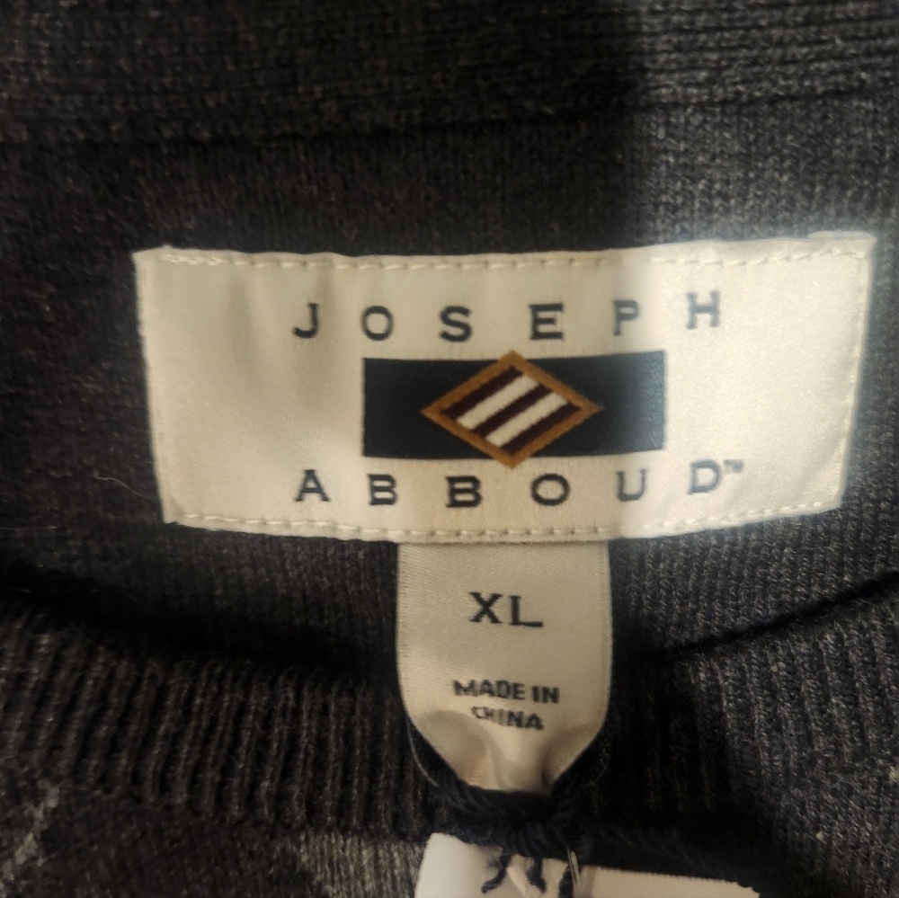 Joseph Abboud Argyle Sweater Mens XL Cotton Wool Cashmere Blend Old Money - Picture 4 of 7